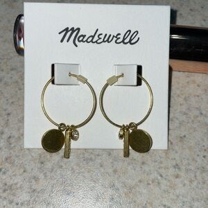 Madewell | Vintage gold hoop earrings with charms
